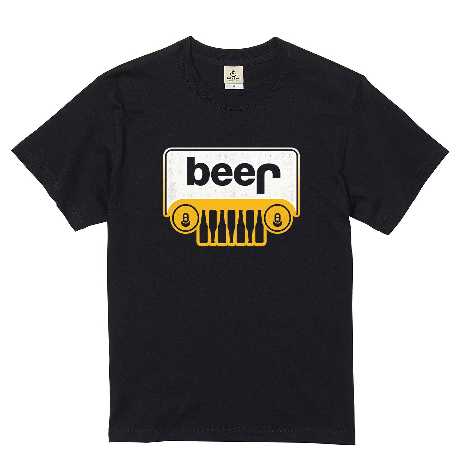 BEER 4WD 車フロントグリル Tシャツ | ビール好き・ドライブ・アウトドア・おもしろに人気